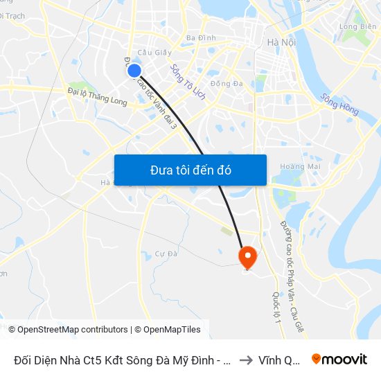 Đối Diện Nhà Ct5 Kđt Sông Đà Mỹ Đình - Phạm Hùng to Vĩnh Quỳnh map