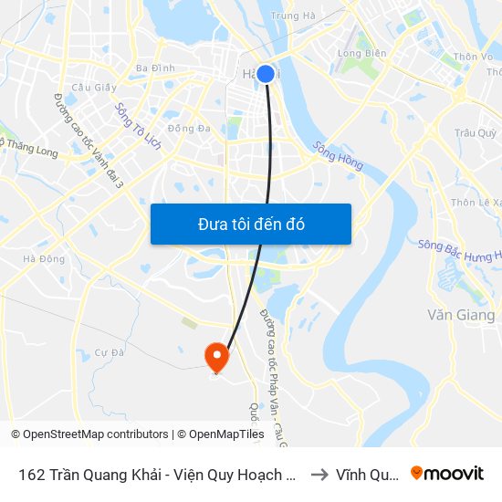 162 Trần Quang Khải - Viện Quy Hoạch Thủy Lợi to Vĩnh Quỳnh map