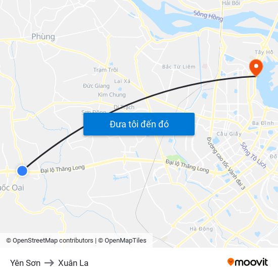 Yên Sơn to Xuân La map