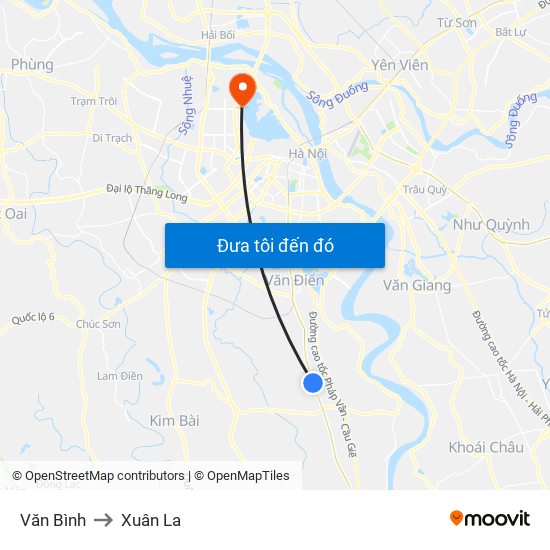 Văn Bình to Xuân La map