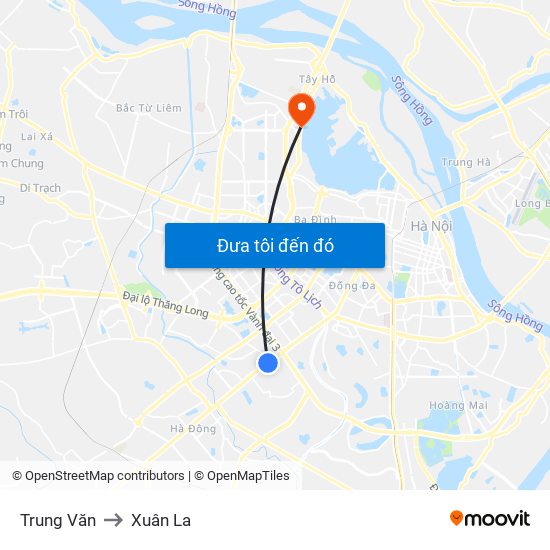 Trung Văn to Xuân La map