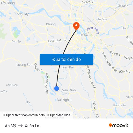 An Mỹ to Xuân La map