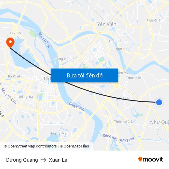 Dương Quang to Xuân La map