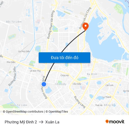 Phường Mỹ Đình 2 to Xuân La map