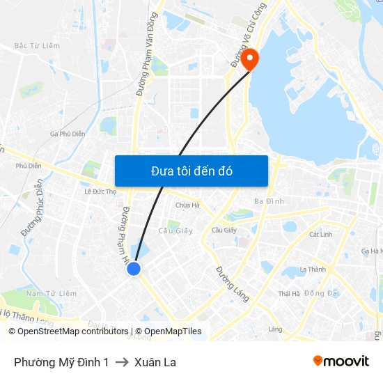 Phường Mỹ Đình 1 to Xuân La map