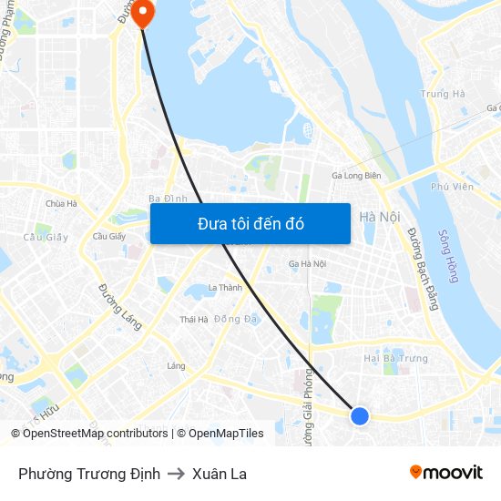 Phường Trương Định to Xuân La map