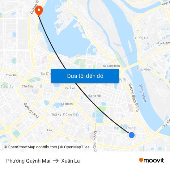 Phường Quỳnh Mai to Xuân La map