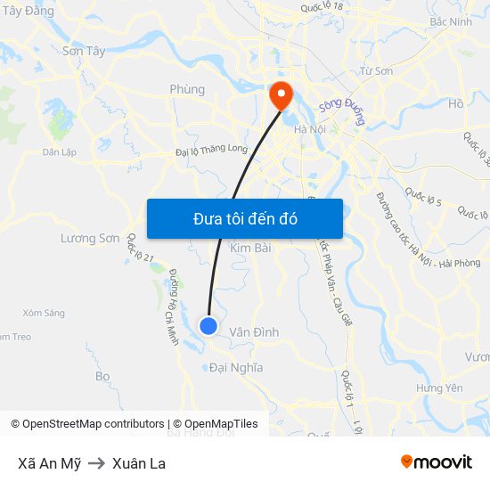 Xã An Mỹ to Xuân La map