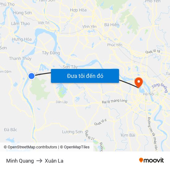 Minh Quang to Xuân La map