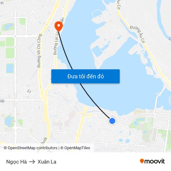 Ngọc Hà to Xuân La map