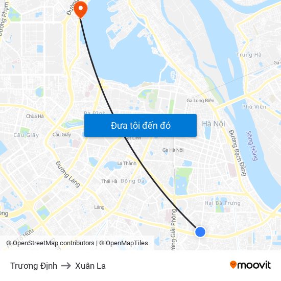 Trương Định to Xuân La map