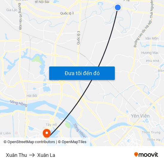 Xuân Thu to Xuân La map