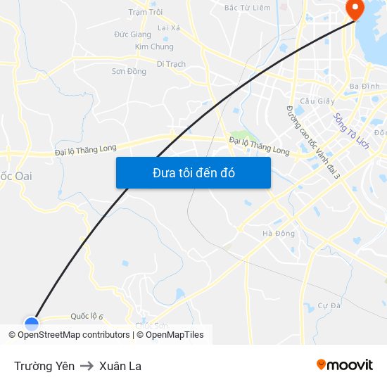 Trường Yên to Xuân La map