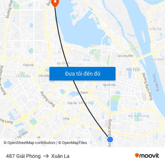 487 Giải Phóng to Xuân La map