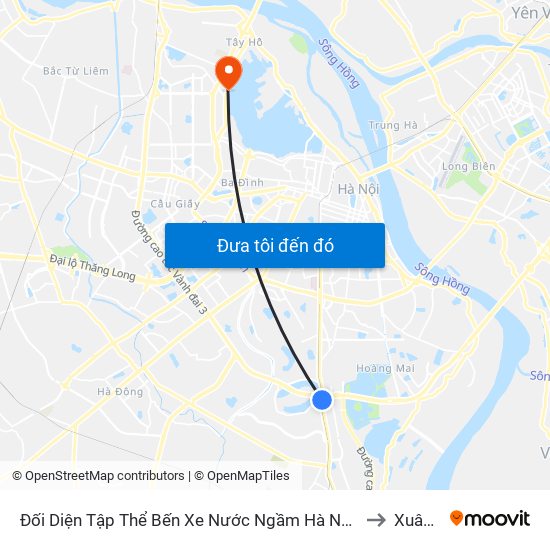 Đối Diện Tập Thể Bến Xe Nước Ngầm Hà Nội - Ngọc Hồi to Xuân La map