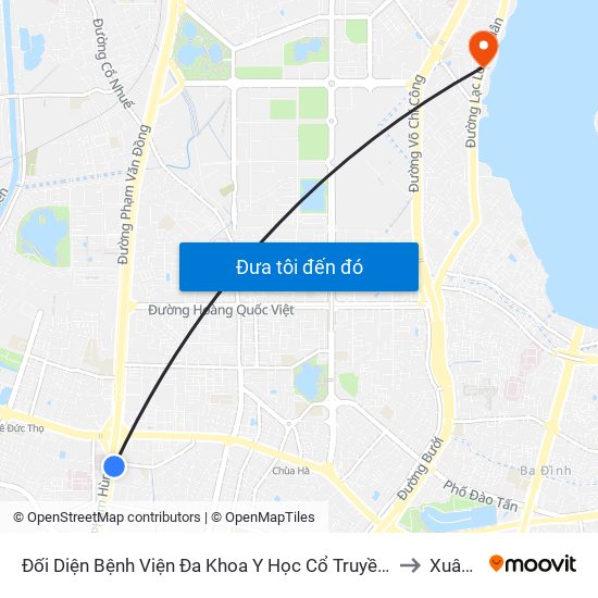 Đối Diện Bệnh Viện Đa Khoa Y Học Cổ Truyền - Phạm Hùng to Xuân La map