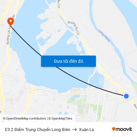 E3.2 Điểm Trung Chuyển Long Biên to Xuân La map