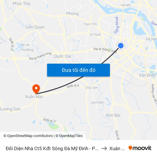 Đối Diện Nhà Ct5 Kđt Sông Đà Mỹ Đình - Phạm Hùng to Xuân Mai map