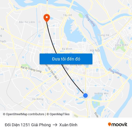 Đối Diện 1251 Giải Phóng to Xuân Đỉnh map