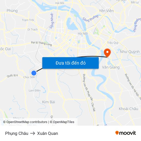 Phụng Châu to Xuân Quan map