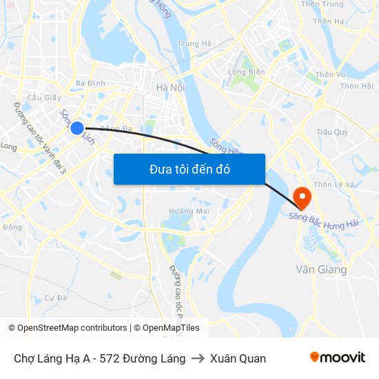 Chợ Láng Hạ A - 572 Đường Láng to Xuân Quan map
