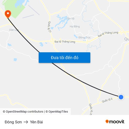 Đông Sơn to Yên Bài map