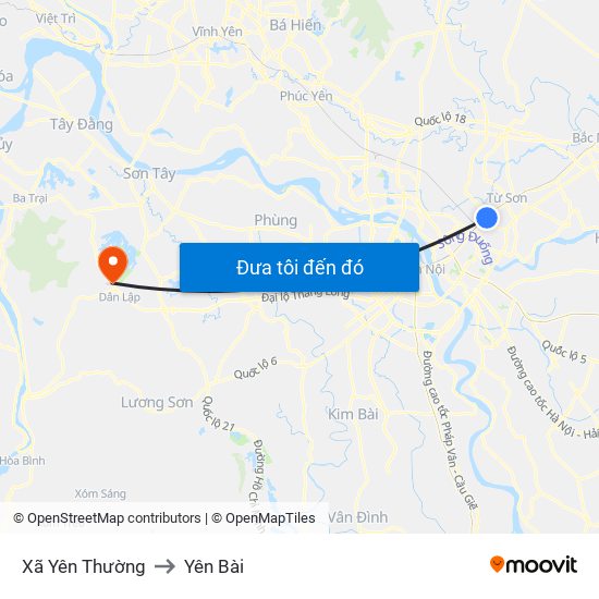 Xã Yên Thường to Yên Bài map
