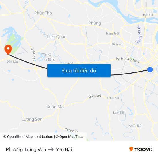 Phường Trung Văn to Yên Bài map
