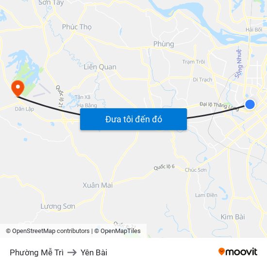 Phường Mễ Trì to Yên Bài map