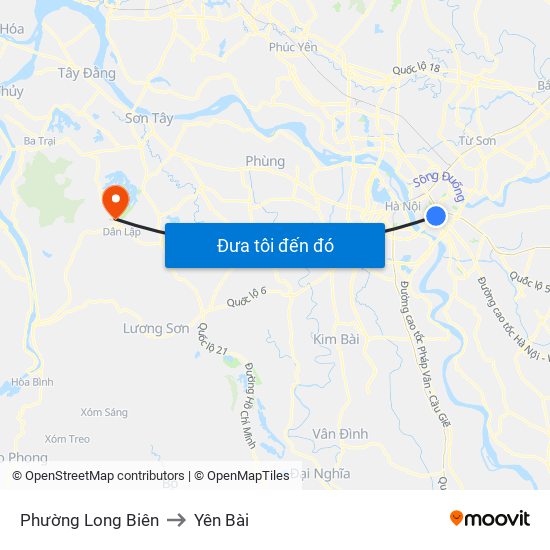 Phường Long Biên to Yên Bài map