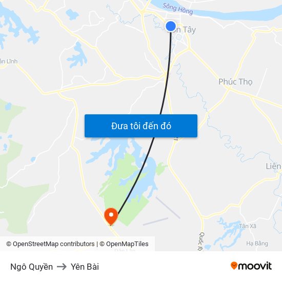 Ngô Quyền to Yên Bài map