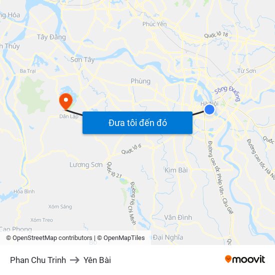 Phan Chu Trinh to Yên Bài map