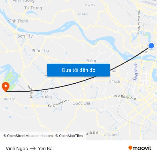 Vĩnh Ngọc to Yên Bài map