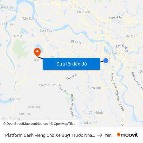 Platform Dành Riêng Cho Xe Buýt Trước Nhà 604 Trường Chinh to Yên Bài map