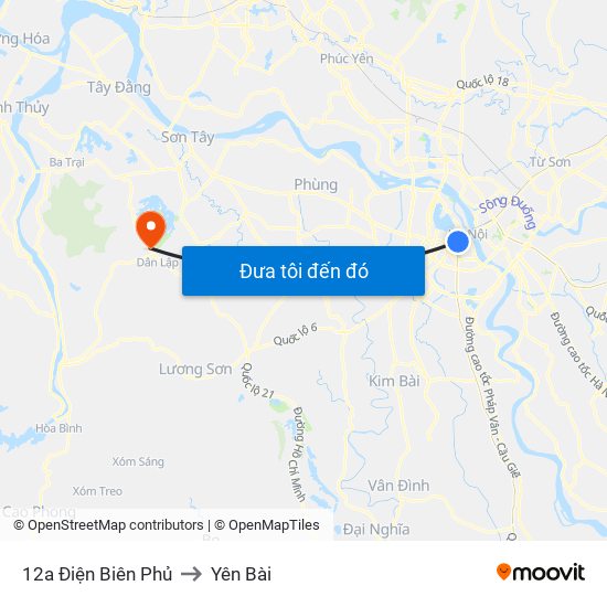 12a Điện Biên Phủ to Yên Bài map