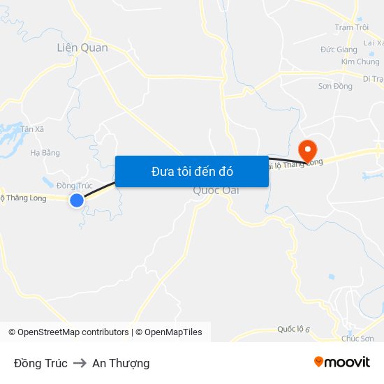 Đồng Trúc to An Thượng map