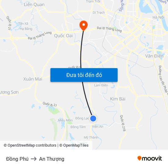 Đồng Phú to An Thượng map