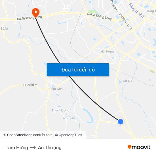 Tam Hưng to An Thượng map