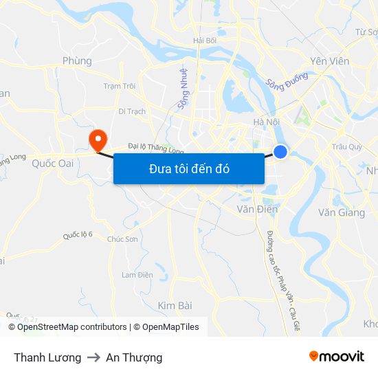 Thanh Lương to An Thượng map