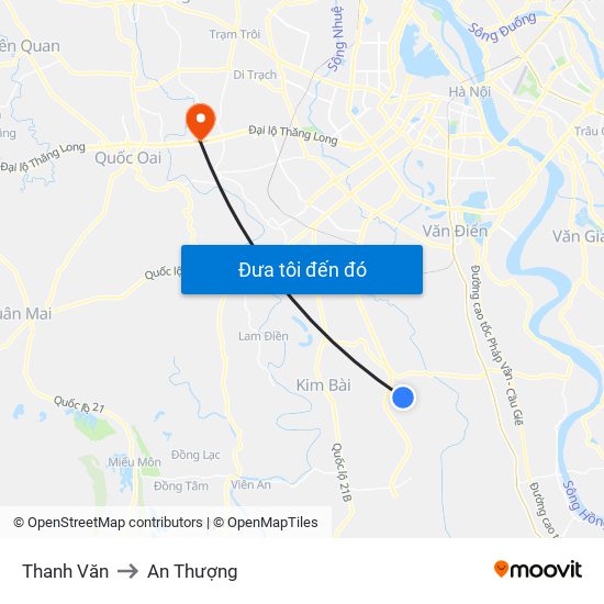 Thanh Văn to An Thượng map