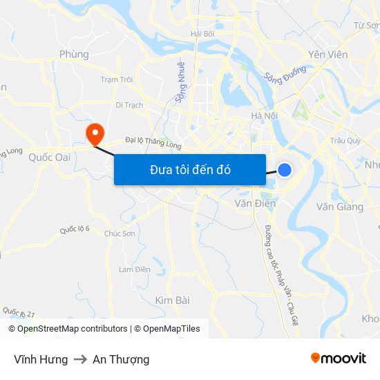 Vĩnh Hưng to An Thượng map