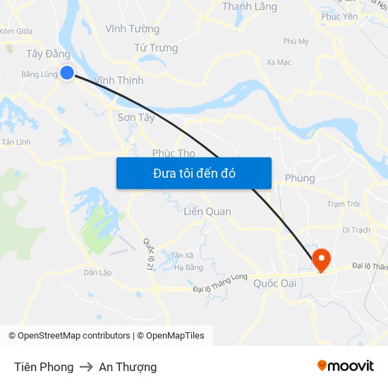 Tiên Phong to An Thượng map