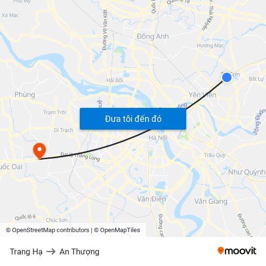 Trang Hạ to An Thượng map