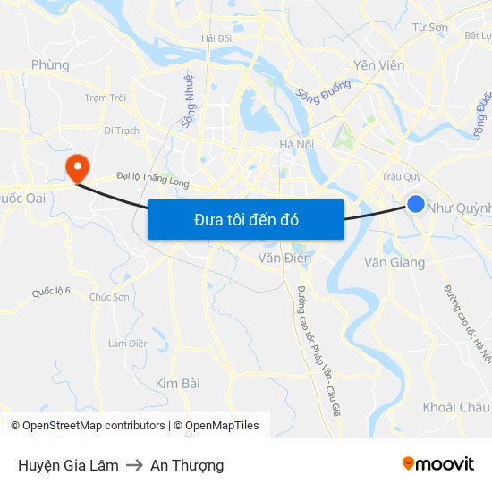 Huyện Gia Lâm to An Thượng map