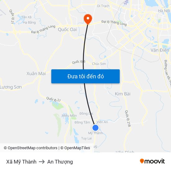 Xã Mỹ Thành to An Thượng map