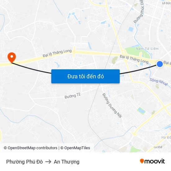 Phường Phú Đô to An Thượng map