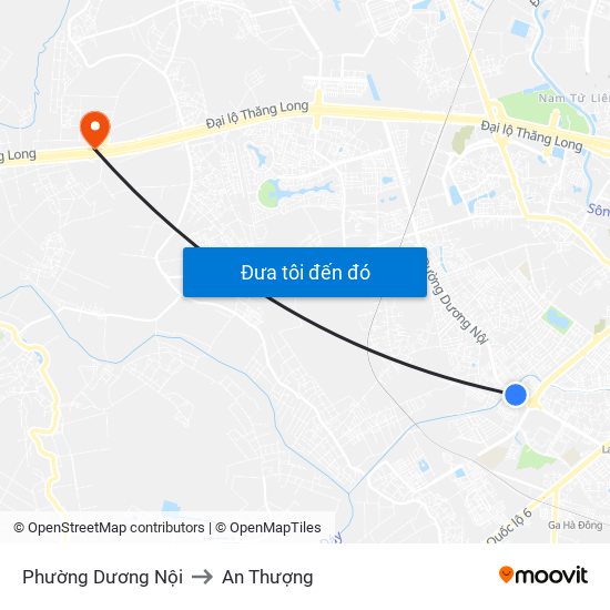 Phường Dương Nội to An Thượng map