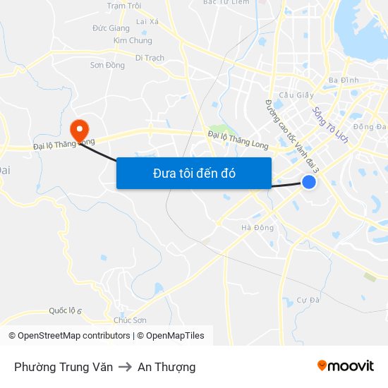 Phường Trung Văn to An Thượng map