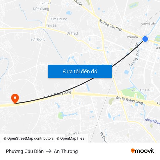 Phường Cầu Diễn to An Thượng map