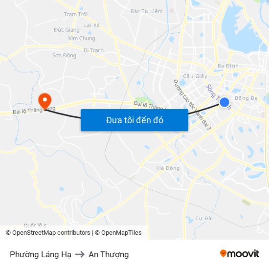 Phường Láng Hạ to An Thượng map